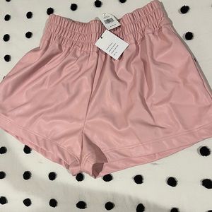 ~generation love pink faux leather shorts size medium